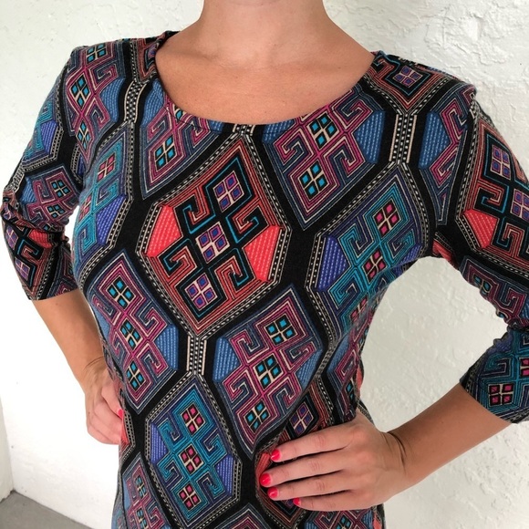 EVEREVE Papillon Geometric Sweater Tunic Dress s - Picture 2 of 9